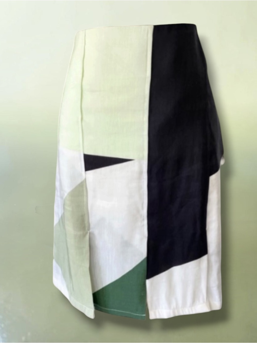 TIBI NEW YORK SILK LINEN COLOR BLOCK SKIRT SIZE 6